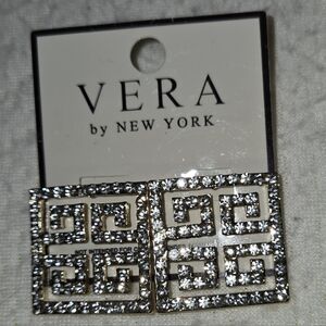 Vera by New York Gold and Crystal Earrings